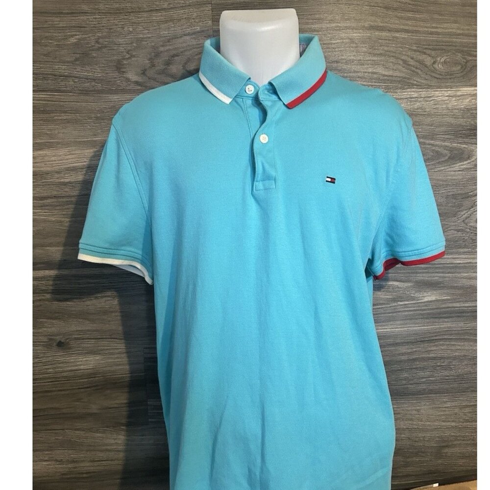 Tommy Hilfiger Men’s Turquoise Teal Polo Golf Shirt